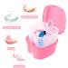 Keedolla Denture Cleaning Case Orthodontic Dental Retainer Container Denture Holder Case Retainer Soaking Cups for Travel Camping Office - Pink - Buy Online on GoSupps.com