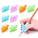 Jenga 8x writing aid for Abbey Children Pencil handles for children - write for children -Silicon ergonomic posture correction writing tool (multi -colored)