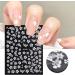 White Flower Nail Stickers - 3D Self Adhesive Floral Decals for DIY Nail Art - Buy Online on GoSupps.com