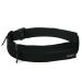 EGOO - water -repellent base belt with adjustable rubber band light sports hip pocket with two pockets for running training hiking cycling traveling and outdoor activities (Schwarz)