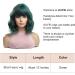 OUFEI Short Green Wavy Wig for Women - Synthetic Heat Resistant Hair for Daily Party & Cosplay - 13 Inches - Buy Online on GoSupps.com