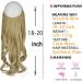 OMGREAT 18 Inch Curly Wavy Halo Hair Extensions - Invisible Wire Ash Blonde Mix Bleach Blonde - Buy Online on GoSupps.com