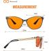 BloomoAK-99% Blue Light Blocking Glasses - Anti-Fatigue Cat Eye Goggles for Gaming Screens & TV - Orange & Black Transparent - Buy Online on GoSupps.com