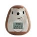 B&H Baby Bath Thermometer - Safety Bathtub Temperature Thermometer with Temperature Warning and Timing Function, Digital Baby Water Thermometer Infant Bath Floating Toy - Hedgehog Brown