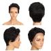 D BUT Human Hair Wig with Film Lace Front - 23 cm 79 g 1B Black - Premium Quality International Shipping - Buy Online on GoSupps.com