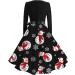 Elegant Long-Sleeved Christmas Sweater Dress | Shop Festive Moose & Snowflake Designs | Black XL Clubwear - Buy Online on GoSupps.com