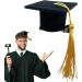 Neamou Graduation Hat Headband - 3D Doctoral Hat Hair Clip Headband Graduation Hat Inserts Graduation Dress up Photo Decoration Supplies for Women Men Yellow - Buy Online on GoSupps.com
