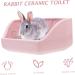 CORHAD Rabbit Toilet Pet Toilet Supply Triangle Potty Trainer Pet Training Toilet Pet Potty Ceramics Pink 30X26X12.5cm Pink - Buy Online on GoSupps.com
