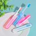 Sibba Travel Toothbrush Cover Case Kit | Soft Bristles, Portable, Compact | Mini Size for Camping, Traveling | Child & Adult | Pink/Blue - Buy Online on GoSupps.com
