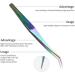 Buy Libeauty Eyelash Tweezers (2-Pack) | Premium PU Case for Eyelash Nail Art & Jewelry - Colorful & Durable - Buy Online on GoSupps.com