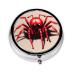 Cute Little Red Spiderround Pill Box 3 Compartment Round Pill Box Organizer Portable Travel Pill Box for Traveling.