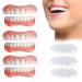 Fake Teeth- 6 PCS Dentures Teeth for Women and Men, Dental Veneers for Temporary Teeth Restoration, Nature and Comfortable, Protect Your Teeth and Regain Confident Smile, Natural Shade 6 PCS