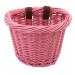 KINGWILLOW Bike Basket, Little Box Made by Willow for Bicycle, Arts and Crafts. Pink