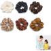 Hair Ring Elastic Real Silk Hair Scrunchie Elastic Hair Scrunchie for Women Girls Soft Elegant Accessory (Brown Reddish Brown Light Brown Dark Brown Beige Black) - Buy Online on GoSupps.com