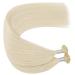 UGEAT Flat Tip Bonding Extensions | Real Hair Keratin 50cm | Color 60 Platinblond | 20 Inch | 1g/Strand | 50 Strands - Buy Online on GoSupps.com