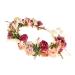 Women Rose Flower Headband Floral Crown Garland Halo Wedding Festivals Photo Props (Multicolor)