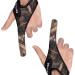 Dr.Fish 2 Pieces Fishing Gloves Casting 2 Finger Index Finger Stall Protector Anti-Slice Saltwater Trolling Surf Fishing Braid Line Anti-Slip Cooftable Woolen Sheepskin Size L