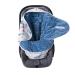 Swaddle Blanket for Stroller Ultra Thick Baby Blanket with Hat 90 x 90 cm Newborn Baby Bunting Bag for Stroller Seat Liners Baby Carrier High Chair Shopping Cart Lounger Canopy (Grey Stars) Blue Whale 6-12 Months