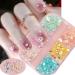 6 Grid Accessories Crystal Strass Diamond AB Color Round Glass Mermaid Gradient Aurora Nail Rhinestones - Buy Online on GoSupps.com