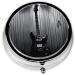Electric Guitar Mini Round Pill Box - 3 Compartment Portable Medicine Organizer for Travel Home & Office - Buy Online on GoSupps.com