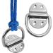 Folding Eye Plate with D-Ring - Stainless Steel V4A Deck Lashing Eye Bracket for Secure International Shipping - Buy Online on GoSupps.com