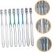 Partykindom 8-Piece Travel Toothbrush Set - White Manual Toothbrushes for Men | Comfortable & Easy to Use | Reduce Tooth Spots - Buy Online on GoSupps.com