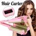Ceramic Big Wave Hair Curlers - Digital Display 3 Tubes Hair Waver Iron for Quick Styles (Pink) - International Shipping Available - Buy Online on GoSupps.com