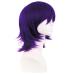 MapofBeauty 14 Dark Purple Short Cosplay Wig with Bangs - Wolf Tail Synthetic Hair for Parties - International Shipping Available - Buy Online on GoSupps.com