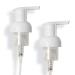 Tirtyl Foaming Replacement Pump Set - 2 Pack - 40mm (1.57) Wide Rim (40/410 neck size) - Unique Matte Finish - High Rated 1.66c Foam Output for Maximum Foam (Matte White)