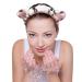 OSOPLAY Tiger Print Fuzzy Hairband Set - 2 PCS Women's Animal Ear Elastic Headband for Skincare and Spa - Buy Online on GoSupps.com