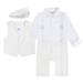 mintgreen Baby Boy Romper Suits Infant Gentleman Jumpsuit Bow Tie Waistcoat Outfits 12-18 Months Ivory
