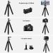 Xabupar Phone Tripod with Wireless Remote - Portable Mini Stand for iPhone, Android, GoPro (Black) - Buy Online on GoSupps.com