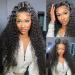 13X4 HD Lace Front Wigs Human Hair Water Wave Curly Human Hair Wig For Black Women 180 Density Glueless Transparent Lace Frontal Wig Human Hair Pre Plucked Brazilian Real Virgin Human Hair 26 Inch 26 Inch Water Wave HD Lace Wig