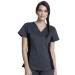 Scrubs for Women Workwear Revolution V-Neck with Knit Sides Soft Stretch WW2875 Medium Pewter
