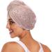 Gold Star Pattern Dry Hair Cap - 2 Piece Quick Dry Towel Set with Button Headband | Super Absorbent & Comfortable for All Hair Types - International Shipping - Buy Online on GoSupps.com