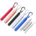 304 Stainless Steel Telescopic Straw with Three Sections and Aluminum Alloy Storage Sleeve Colorful Outdoor Portable Travel Gift the black one - Buy Online on GoSupps.com