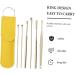 Healifty Ear Cleaning Tool Set - Silicone & Stainless Steel Ear Pick Remover for Earwax Removal - Golden 11.5X2.7X1cm - Buy Online on GoSupps.com