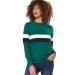Zeta Ville Women's Maternity Nursing Zipped Sweatshirt Striped Jumper 1110 8 Dark Green