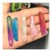 5 Pack Natural Crystal Points Rainbow Titanium Treated Quartz Rods Natural Quartz Crystal Minerals s