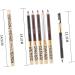 PLAFOPE 4 Pcs Eyebrow Pencil Brush Microblading Eyebrow Pen Double Tip Eyebrow Pencil Pigment Brown - Buy Online on GoSupps.com