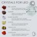 GXO Beauty Leo Crystal Gift Set - 6 Pcs Astrology Healing Crystals Birthstone Kit with Horoscope for Leo - Buy Online on GoSupps.com