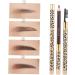  MERRYHAPY MERRYHAPY Leopard Double Head Eyebrow Pencil Set Makeup Pencils Long Lasting Natural Coloring Light Coffee - Buy Online on GoSupps.com
