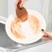 3-Pack Cleaning Kitchen Sponges Oval Black Orange Stripes Kitchen Cellulose Dishwashing Wood Pulp Cotton - Buy Online on GoSupps.com