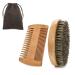 Beard Brushes for Men Boar Bristle Beard Brush and Double-Sided Wooden Comb Moustache Comb Beard Brush Set with Storage Bag for Daily Care