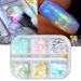 6 Colors/Set Manicure Opal Fire Powder Winter Holographic Glitter Sparkling Design Reflective Nail Sequins (01)