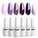 Vishine Gel Nail Polish Kit - 6 Colors Purple Series | Violet Lilac & Grape Nail Gel for DIY Home Manicure - Buy Online on GoSupps.com