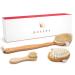Dry Brushing Body Brush Set   Natural Bristle Spa Exfoliator Kit with Face Cleansing Brush  Long Dry Brushing Body Brush for Lymphatic Drainage & Massaging Cellulite Brush for Smooth  Radiant Skin