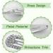 2Pcs Rhinestone Snap Hair Clips - Shining Silver Metal Clips for Women - Buy Online on GoSupps.com