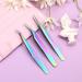 Lash Tweezers Set - 3Pcs Stainless Steel Extension Tweezers | Straight & Curved Eyelash Styles for Eyebrows, False Lashes, Nails | Titanium Color - Buy Online on GoSupps.com