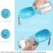Cibaabo Dog Water Bottle with Food Container | Leak Proof Portable Pet Dispenser | Carbon Filter for Drinking | Ideal for Travel, Walking, Hiking | 10oz - Blue - Buy Online on GoSupps.com